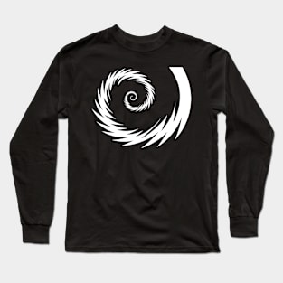 White Spiky Spiral Long Sleeve T-Shirt